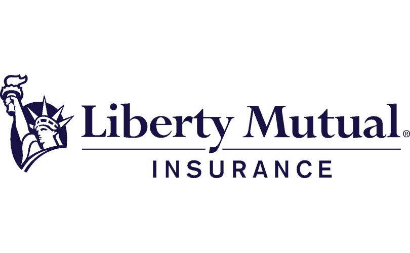A black and blue logo for liberty mutual insurance.